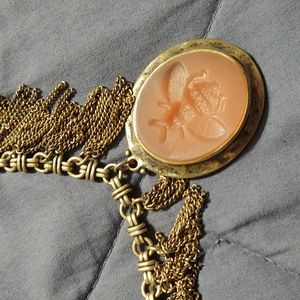 Silpada New Bohemian Blossom resin bee brass statement